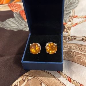 Banana Republic rhinestone yellow earrings